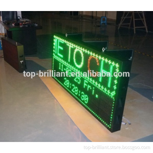 one green programmable led text moving sign